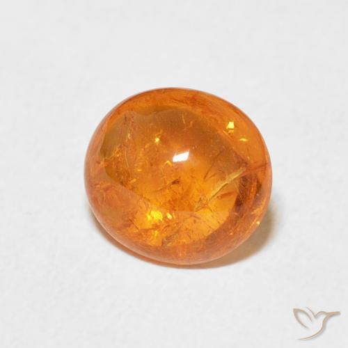 2.37 ct Orange Spessartite Garnet Stone, Natural Spessartite Garnet in Oval Cabochon Shape for Sale