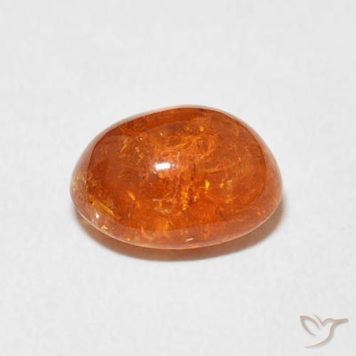 Spessartite Garnet Gemstone in 8.6 x 6.9 mm Size for Sale, Spessartite Garnet Stone in Medium Orange Color
