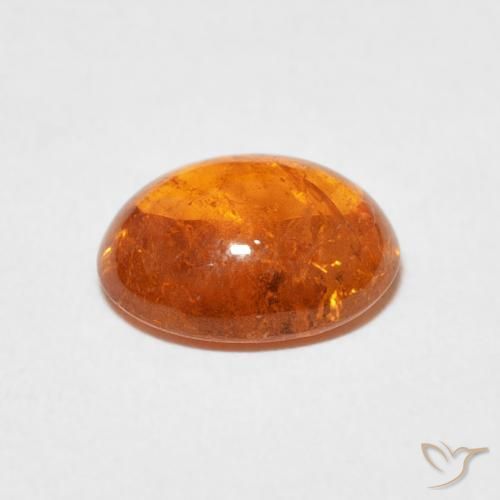 Spessartite Garnet Gemstone in 9.6 x 7.7 mm Size for Sale, Spessartite Garnet Stone in Medium Orange Color