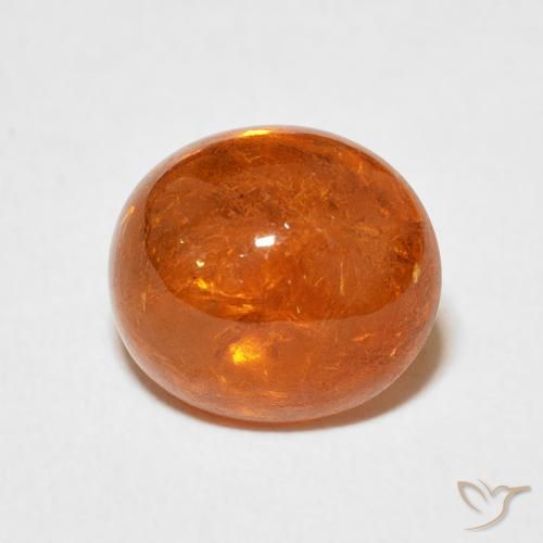 4.79ct Natural Reddish Orange Spessartite Garnet, Oval, Transparent