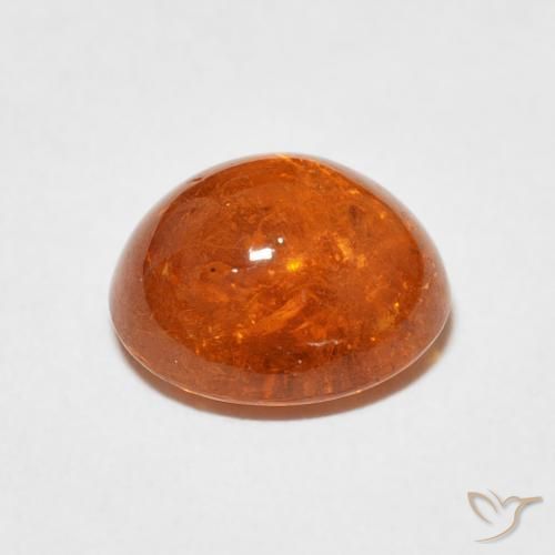 Spessartite Garnet Gemstone in 9.7 x 8.6 mm Size for Sale, Spessartite Garnet Stone in Reddish Orange Color