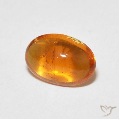 2.29 ct Orange Spessartite Garnet Stone, Natural Spessartite Garnet in Oval Cabochon Shape for Sale