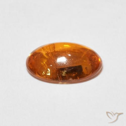Spessartite Garnet Gemstone in 9.5 x 6.6 mm Size for Sale, Spessartite Garnet Stone in Reddish Orange Color