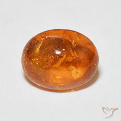 4.38ct Natural Medium Orange Spessartite Garnet, Oval, Transparent