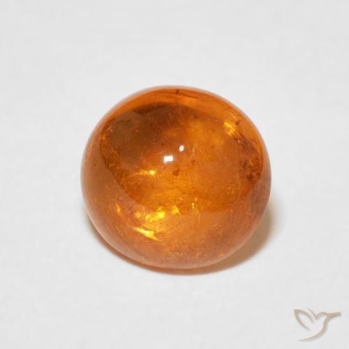 2.48 ct Orange Spessartite Garnet Stone, Natural Spessartite Garnet in Oval Cabochon Shape for Sale