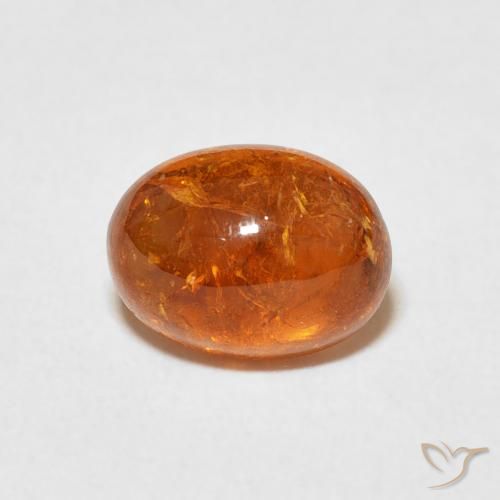 3.21ct Natural Amber Orange Spessartite Garnet, Oval, Transparent