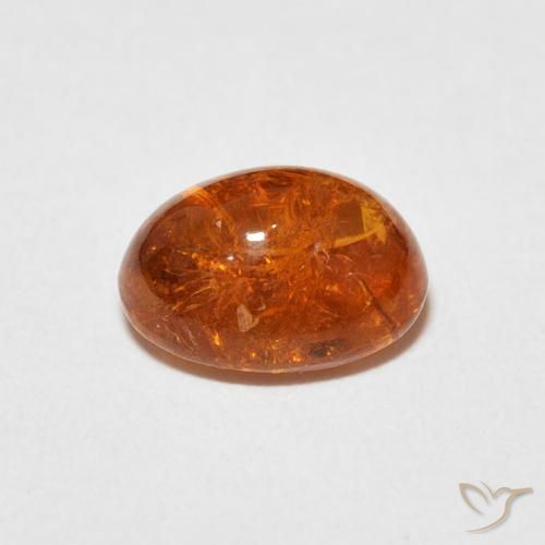 Spessartite Garnet Gemstone in 9 x 7 mm (calibrated) Size for Sale, Spessartite Garnet Stone in Amber Orange Color