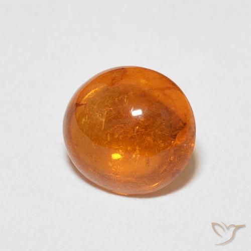 2.10 ct Orange Spessartite Garnet Stone, Natural Spessartite Garnet in Oval Cabochon Shape for Sale