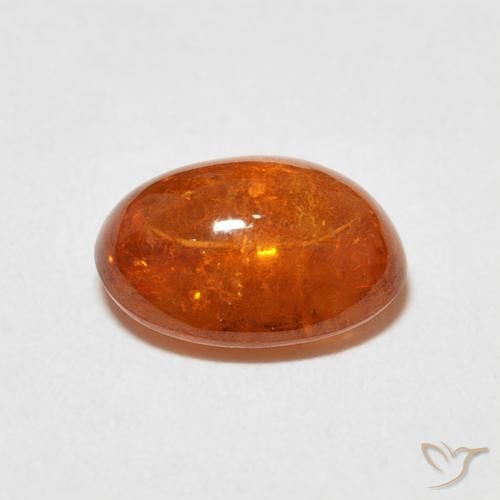 Spessartite Garnet Gemstone in 9.8 x 7.3 mm Size for Sale, Spessartite Garnet Stone in Reddish Orange Color