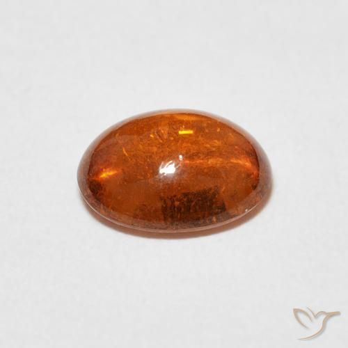 Spessartite Garnet Gemstone in 8.4 x 6.8 mm Size for Sale, Spessartite Garnet Stone in Amber Orange Color