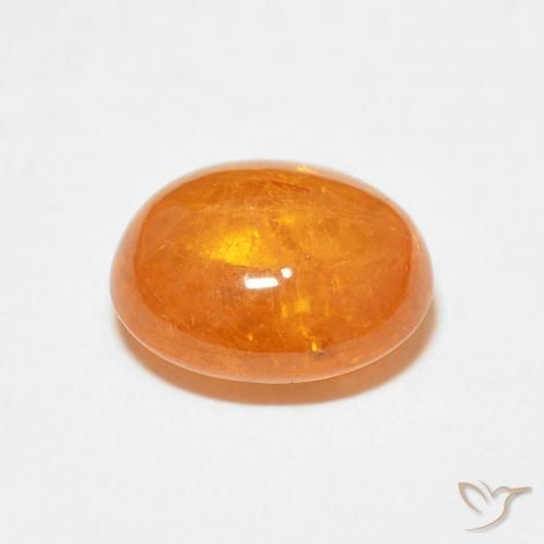 Spessartite Garnet Gemstone in 9.6 x 8.5 mm Size for Sale, Spessartite Garnet Stone in Amber Orange Color