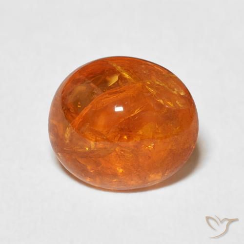 3.53ct Natural Medium Orange Spessartite Garnet, Oval, Transparent