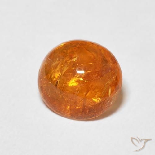 2.53 ct Orange Spessartite Garnet Stone, Natural Spessartite Garnet in Oval Cabochon Shape for Sale