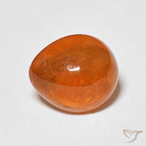 3.04ct Natural Medium Orange Spessartite Garnet, Pear Shape, Transparent