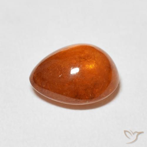 Spessartite Garnet Gemstone in 8.7 x 7.6 mm Size for Sale, Spessartite Garnet Stone in Medium Orange Color