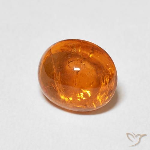 2.11 ct Orange Spessartite Garnet Stone, Natural Spessartite Garnet in Oval Cabochon Shape for Sale