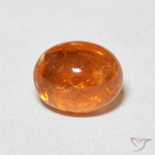 3.17ct Natural Bright Orange Spessartite Garnet, Oval, Transparent