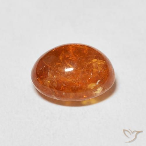 Spessartite Garnet Gemstone in 8.5 x 6.9 mm Size for Sale, Spessartite Garnet Stone in Bright Orange Color