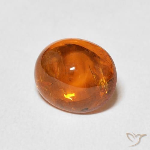 2.59 ct Orange Spessartite Garnet Stone, Natural Spessartite Garnet in Oval Cabochon Shape for Sale