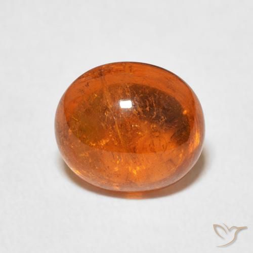 2.89ct Natural Deep Orange Spessartite Garnet, Oval, Transparent