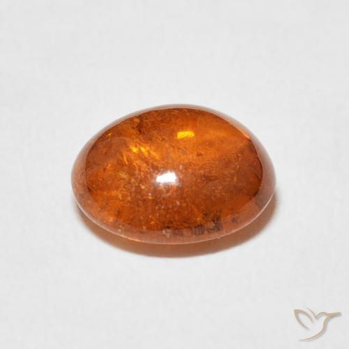 Spessartite Garnet Gemstone in 8.4 x 7.4 mm Size for Sale, Spessartite Garnet Stone in Deep Orange Color