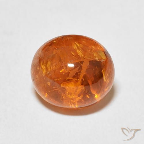 3.49ct Natural Deep Orange Spessartite Garnet, Oval, Transparent