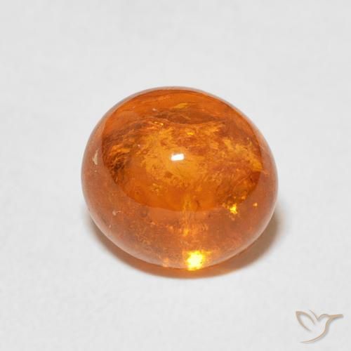 2.99 ct Orange Spessartite Garnet Stone, Natural Spessartite Garnet in Oval Cabochon Shape for Sale