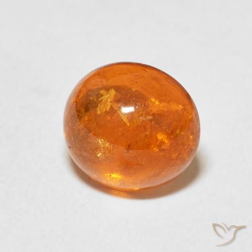 2.93 ct Orange Spessartite Garnet Stone, Natural Spessartite Garnet in Oval Cabochon Shape for Sale