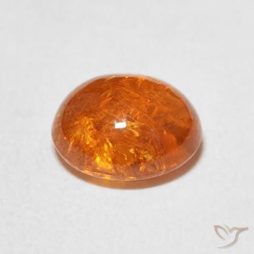 Spessartite Garnet Gemstone in 8.5 x 7.7 mm Size for Sale, Spessartite Garnet Stone in Deep Orange Color