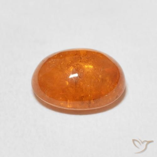 Spessartite Garnet Gemstone in 8.6 x 7.1 mm Size for Sale, Spessartite Garnet Stone in Medium Orange Color