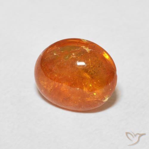 1.91 ct Orange Spessartite Garnet Stone, Natural Spessartite Garnet in Oval Cabochon Shape for Sale