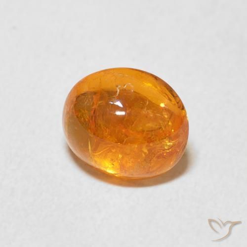 1.80 ct Orange Spessartite Garnet Stone, Natural Spessartite Garnet in Oval Cabochon Shape for Sale