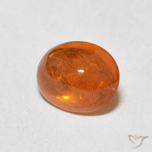 2.37 ct Orange Spessartite Garnet Stone, Natural Spessartite Garnet in Oval Cabochon Shape for Sale