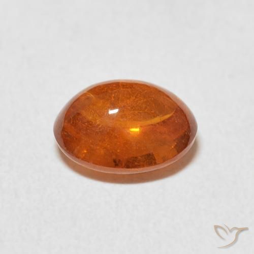 Spessartite Garnet Gemstone in 8 x 6.6 mm Size for Sale, Spessartite Garnet Stone in Medium Orange Color