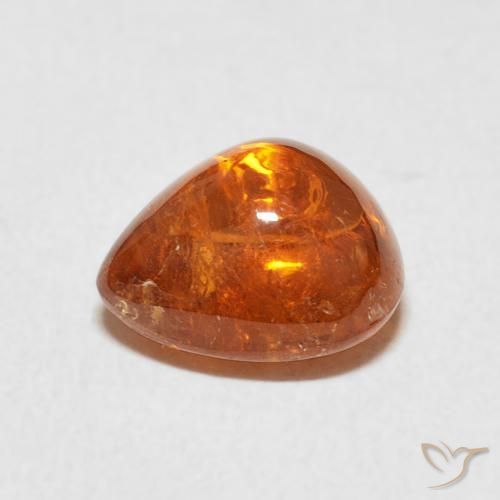 Spessartite Garnet Gemstone in 9.1 x 7.8 mm Size for Sale, Spessartite Garnet Stone in Deep Orange Color