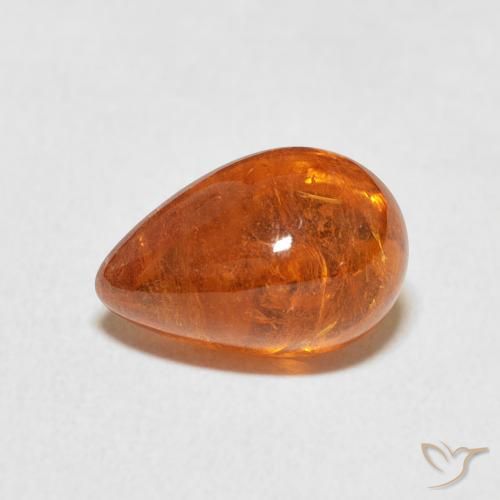 4.10ct Natural Amber Orange Spessartite Garnet, Oval, Transparent