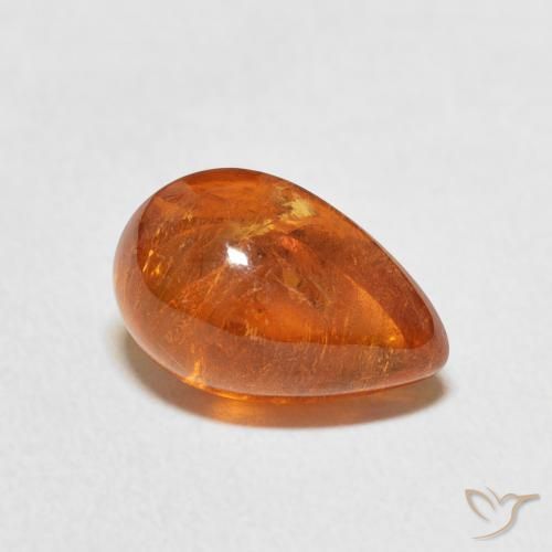 4.10 ct Orange Spessartite Garnet Stone, Natural Spessartite Garnet in Oval Cabochon Shape for Sale
