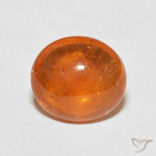 5.54ct Natural Amber Orange Spessartite Garnet, Oval, Transparent