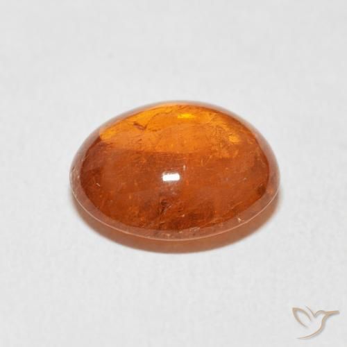 Spessartite Garnet Gemstone in 10.9 x 9.8 mm Size for Sale, Spessartite Garnet Stone in Amber Orange Color