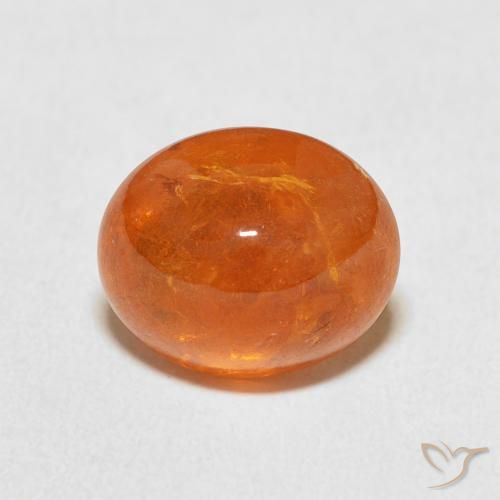 5.28ct Natural Medium Orange Spessartite Garnet, Oval, Transparent
