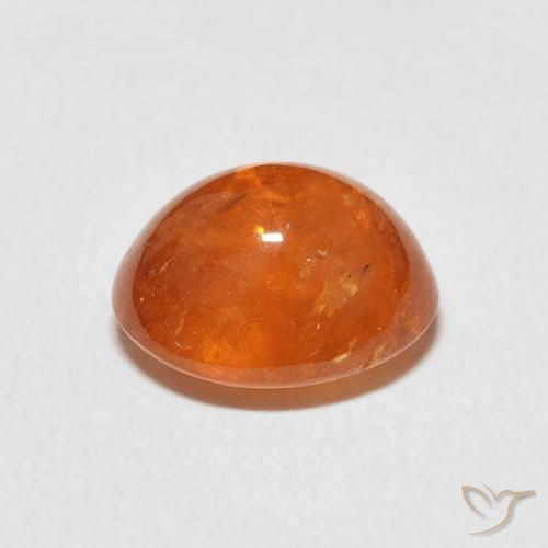 Spessartite Garnet Gemstone in 10.3 x 8.6 mm Size for Sale, Spessartite Garnet Stone in Medium Orange Color