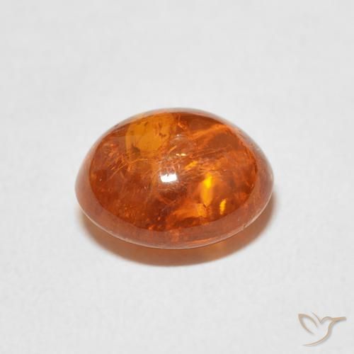 Spessartite Garnet Gemstone in 8.6 x 7.8 mm Size for Sale, Spessartite Garnet Stone in Medium Orange Color