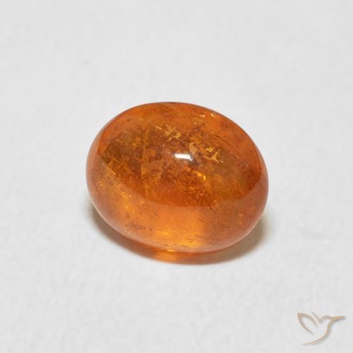 1.86 ct Orange Spessartite Garnet Stone, Natural Spessartite Garnet in Oval Cabochon Shape for Sale