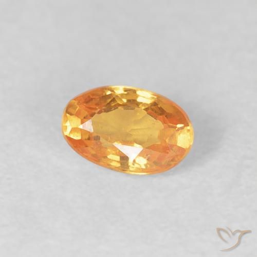 0.34 ct Orange Spessartite Garnet Stone, Natural Spessartite Garnet in Oval Facet Shape for Sale
