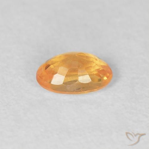 Spessartite Garnet Gemstone in 4.9 x 3.2 mm Size for Sale, Spessartite Garnet Stone in Intense Orange Color