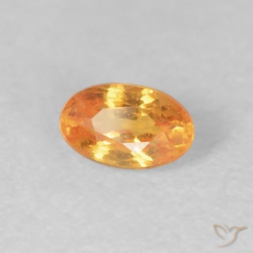 0.43 ct Orange Spessartite Garnet Stone, Natural Spessartite Garnet in Oval Facet Shape for Sale