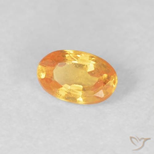 0.36 ct Orange Spessartite Garnet Stone, Natural Spessartite Garnet in Oval Facet Shape for Sale