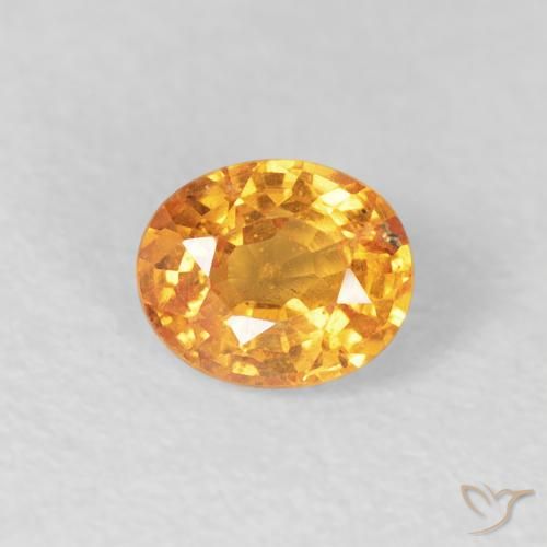 0.57ct Natural Orange-Gold Spessartite Garnet, Oval, VS