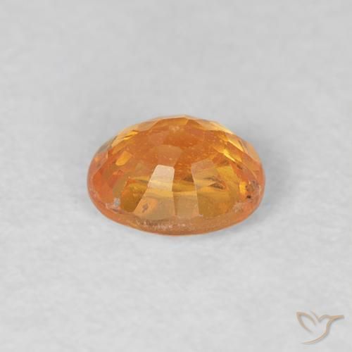 Spessartite Garnet Gemstone in 5 x 4.2 mm Size for Sale, Spessartite Garnet Stone in Orange-Gold Color