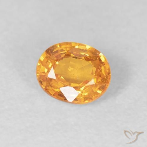 0.56 ct Orange Spessartite Garnet Stone, Natural Spessartite Garnet in Oval Facet Shape for Sale